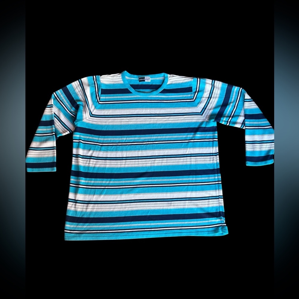 ✨Beldoch Popper blue and white striped long-sleeve shirt✨